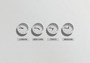 Image of four clocks to signify 24 hour call answering service